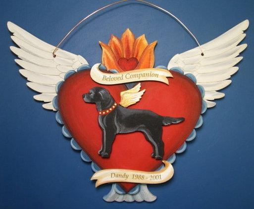 Dandy Folk-Art Sacred Dog Heart 
